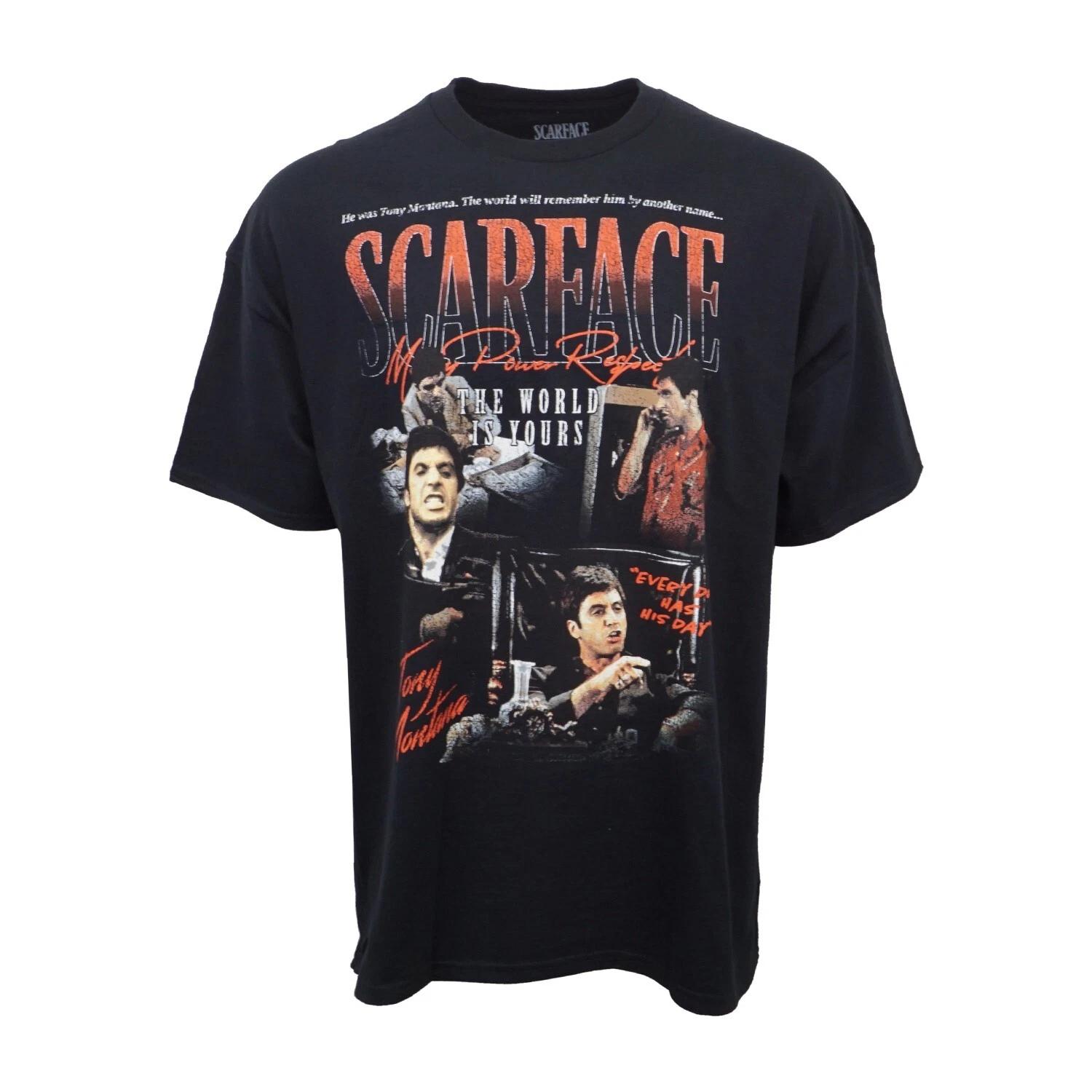 Men s Casual Graphic SCARFACE MENS THE WORLD IS YOURS GRAPHIC T SHI... L