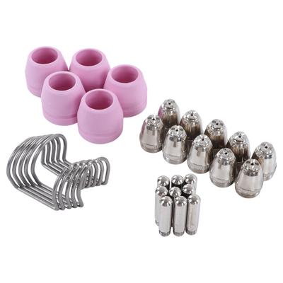 30PCS Plasma Torch Consumables ABS Easy Replacement Electrode Nozzles Cups Kit for Small Commercial