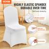 200PCS White Stretch Spandex Folding Chair Covers, Universal Fitted Chair Cover, Removable Washable Protective Slipcovers, for Wedding, Holiday,