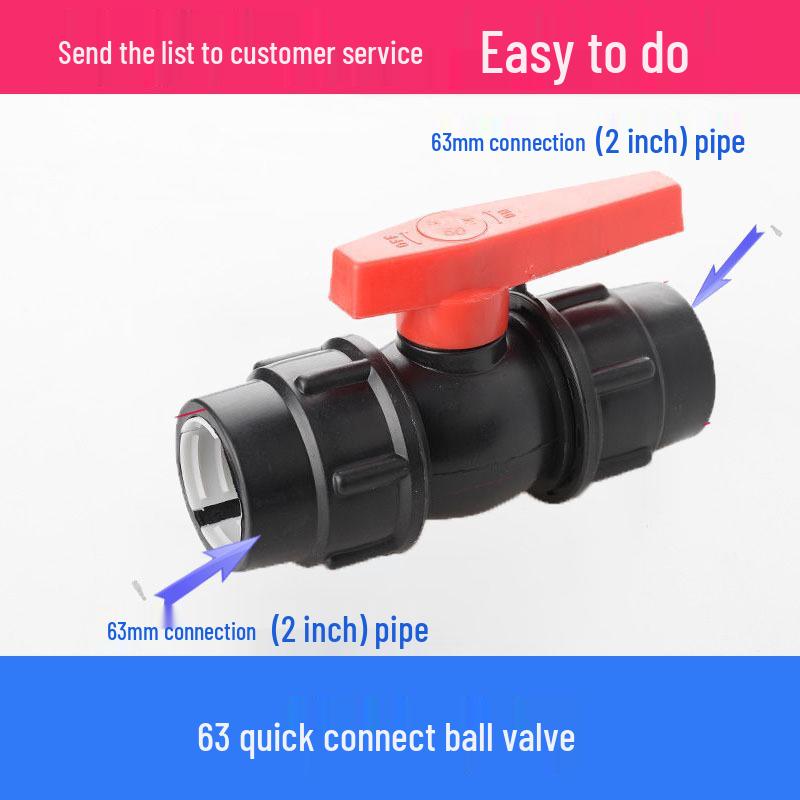 Robinet sferic cu conector rapid tip union pentru țeavă PE, Robinet T, Robinet cu fuziune fără căldură, Fitinguri cu conectare rapidă pentru reparații de urgență.