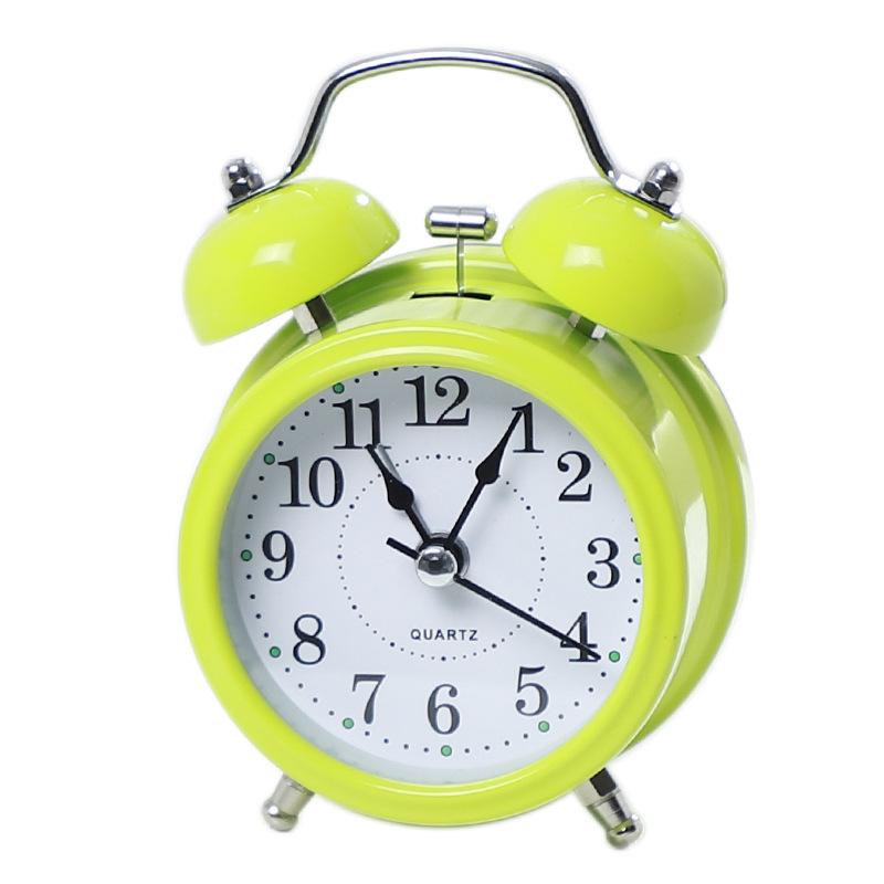 New Super Loud Simple Ringing Alarm Clock Night Light Mute Clock Bedroom Gift Student Bedside Sleeping Clock