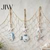 Wooden Sea Theme Ornaments Starfish Hanging Decoration, Nautical Coastal Wall Ornament, Ocean Rustic Seaside Home Decoration Art for Beach Lake House