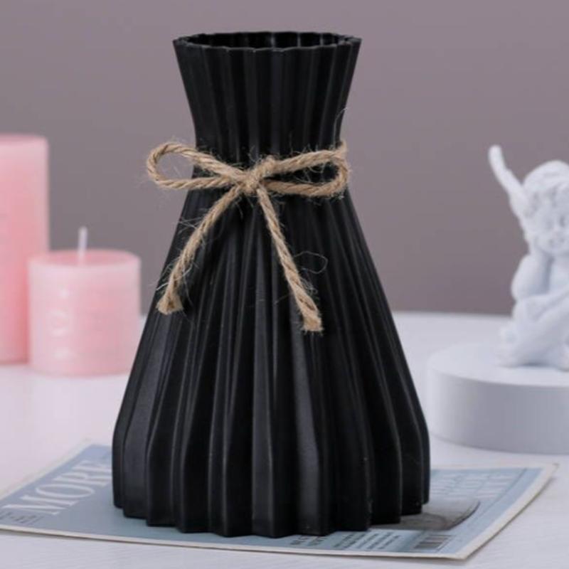 Creative Origami Vase European Pleated Design Plastic Folding Flower Vase Modern Decor for Dry Flower Arrangement