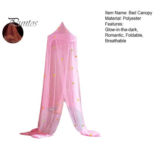 1 Set Practical Breathable Lightweight Bedcover Curtain Summer Stars Princess Bed Net Bedroom Supplies
