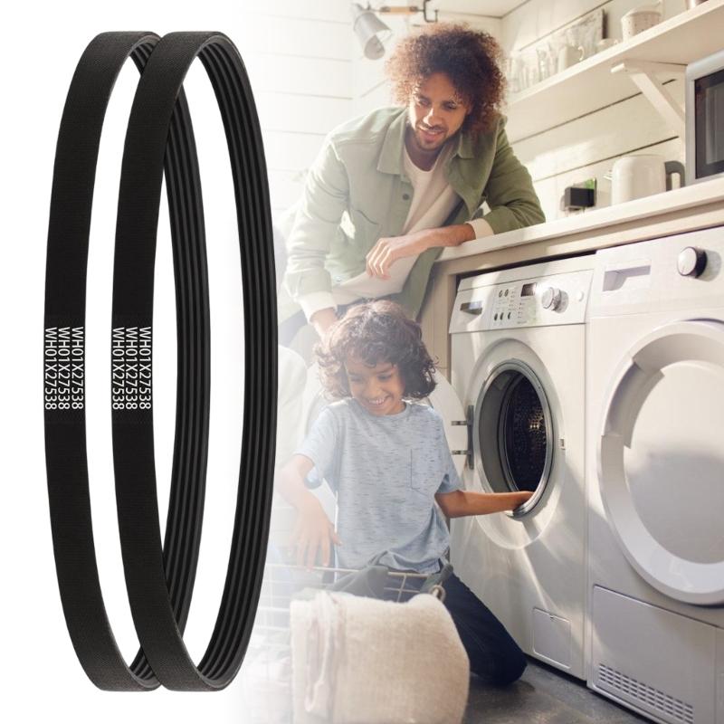 2 ks Pevné gumové hnací řemeny Řemen pračky Pro srovnatelné pračky Udržuje správnou funkci