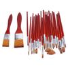 24Pcs Painting Brushes Artist Set Nylon Hair Wood Handle Watercolor Acrylic Oil Art Supplies