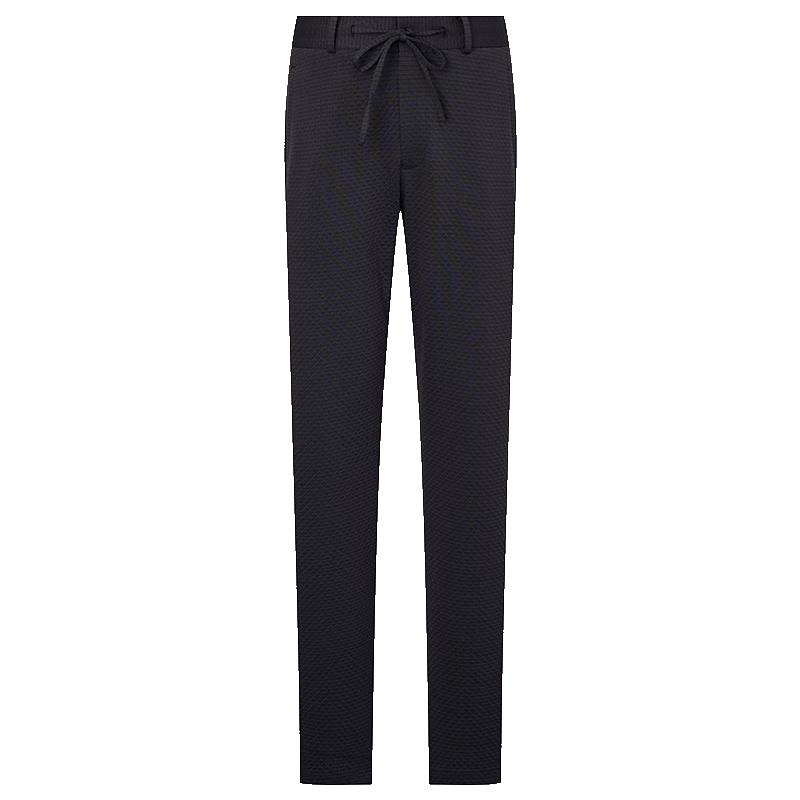 Baoxiniao Men's Diamond Texture Knit Straight-Leg Trousers