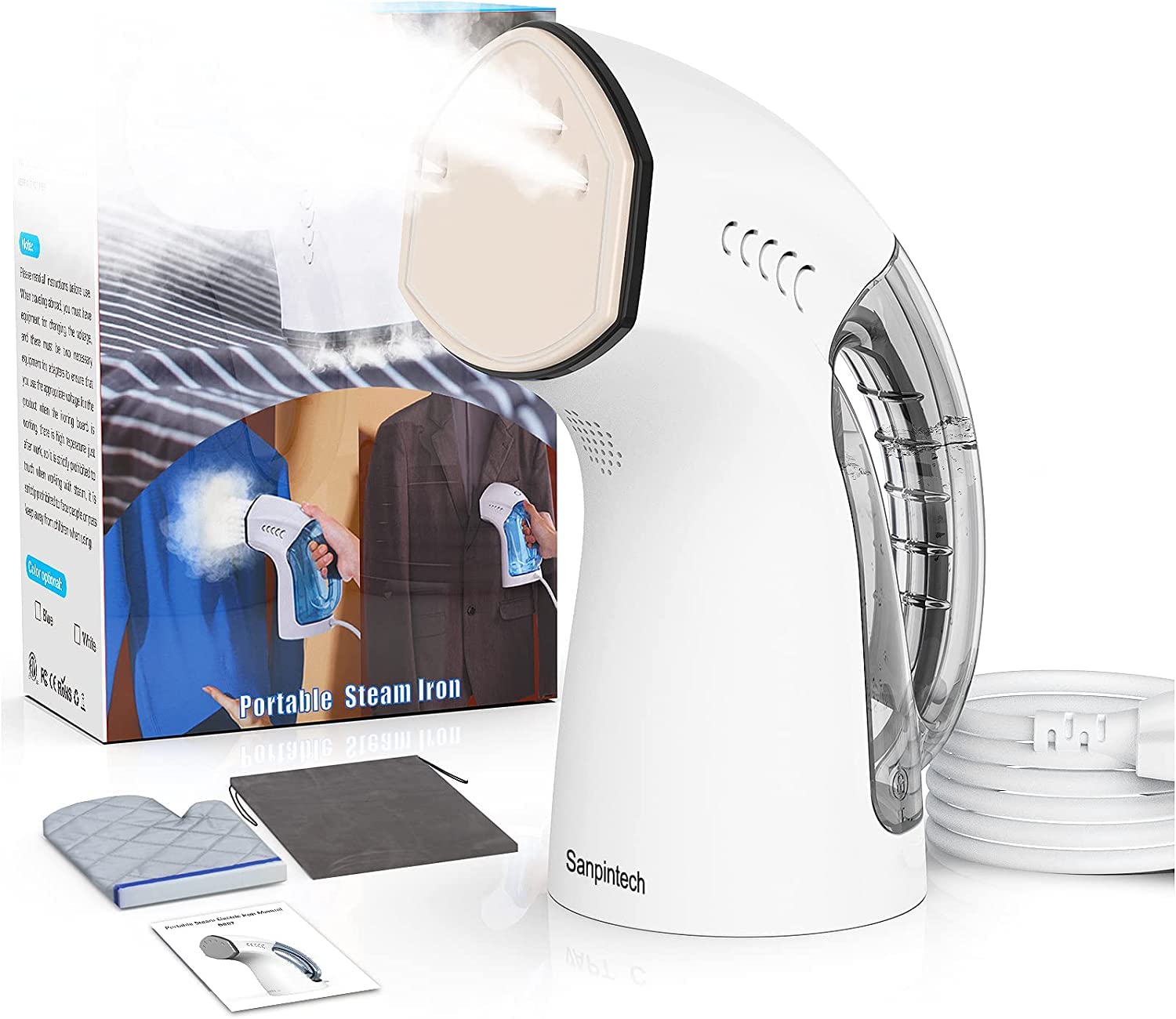 

Steam iron generation ironing clothes 15 minutes continuous 30 seconds 250ml large water leak wrinkle clothes for business home use [3rd model]