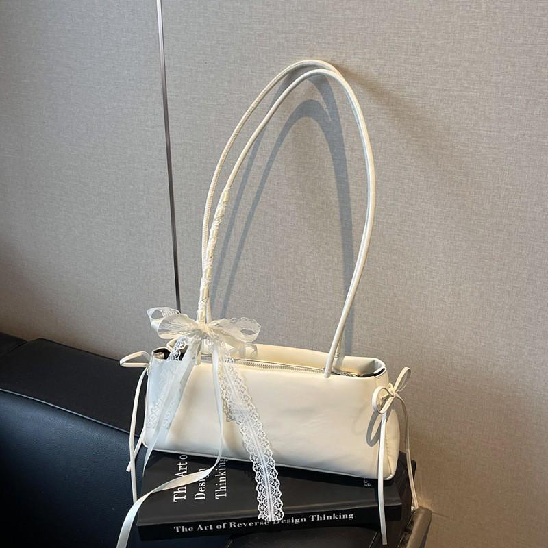 

Korean Style High-end Small Fresh Large-capacity Commuting Armpit Shoulder Bag Women s Simple Texture Internet Celebrity French Stick белый
