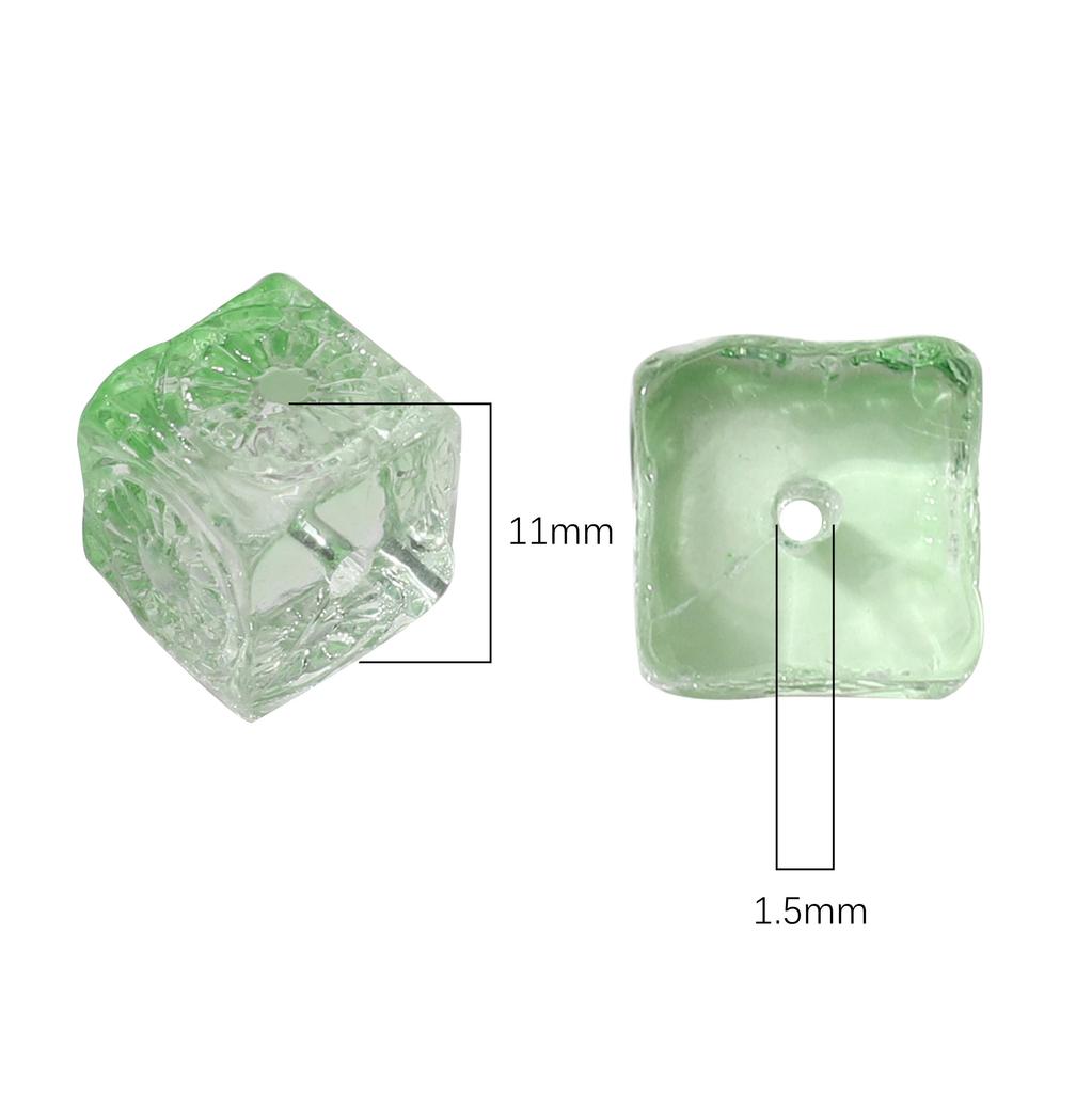 5Pcs Glass Beads Magic Cube Loose Spacer Beads for Jewelry Making DIY Bracelet Necklace