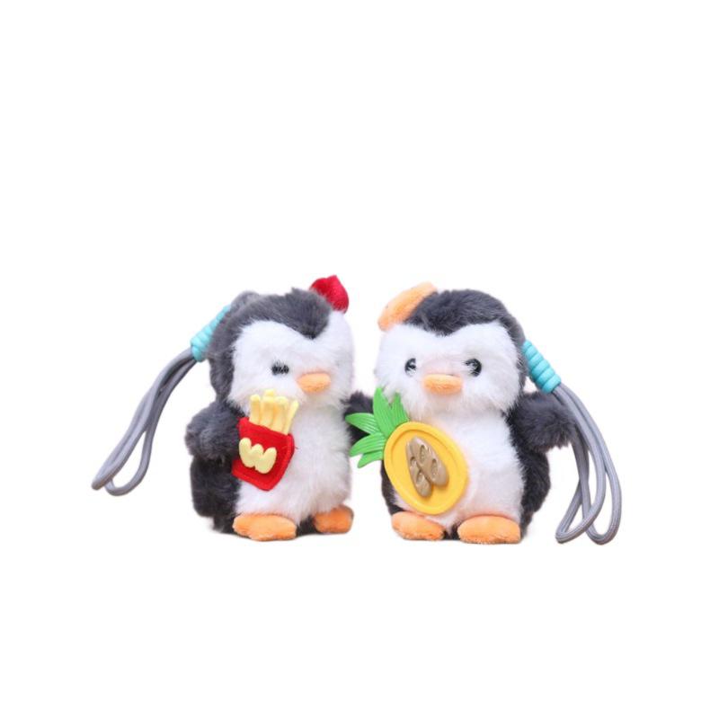 Cute Penguin Plush Keychain Cartoon Stuffed Animal Doll Keyring Backpack Pendant Bag Hanging Decoration Birthday Gifts
