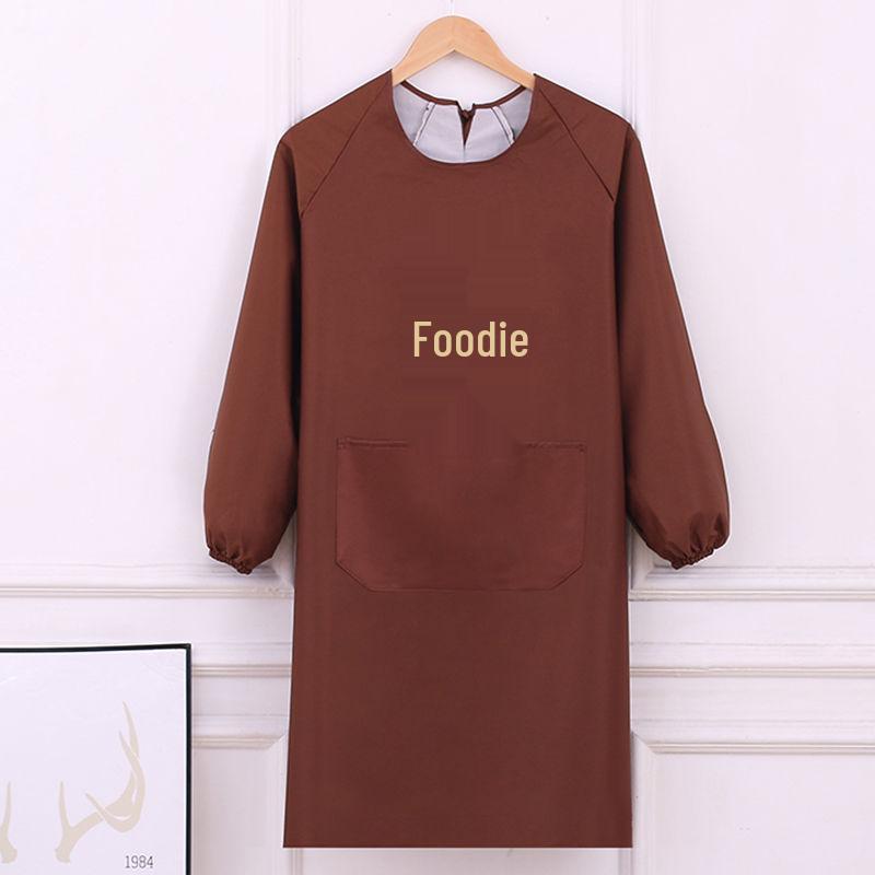 Waterproof and Oil-Proof Long Sleeve Kitchen Apron for Adults