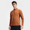 FILA Fleece Version Warm Simple Sports Training Comfortable Versatile Knitted Long Sleeve T-Shirt Men Tops Pineapple-Brown A11M611217FOR