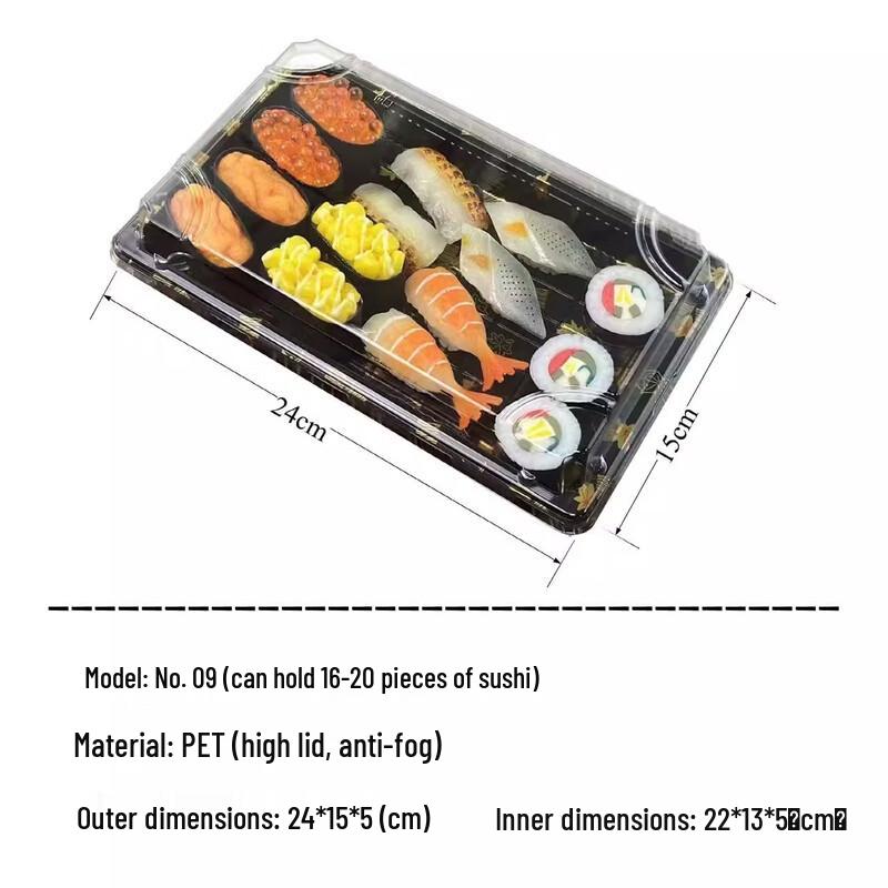 Disposable Rectangular Sushi Takeout Containers