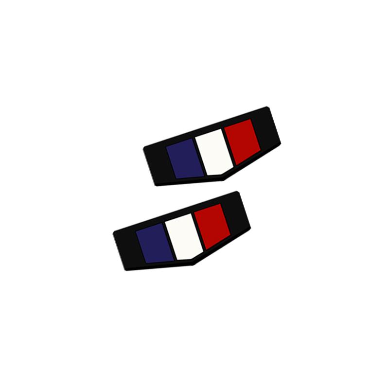 Metal Sticker France Italy Germany National Flag Emblem Car Rear Trunk Badge Side Decal For Toyota Honda Subaru Lexus Peugeot MM35