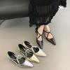 2025 Spring and Autumn New Pointed End Evening Breeze Gentle Soft-soled Ladyshoes Single Shoes Mary Jane Versatile Flat Casual