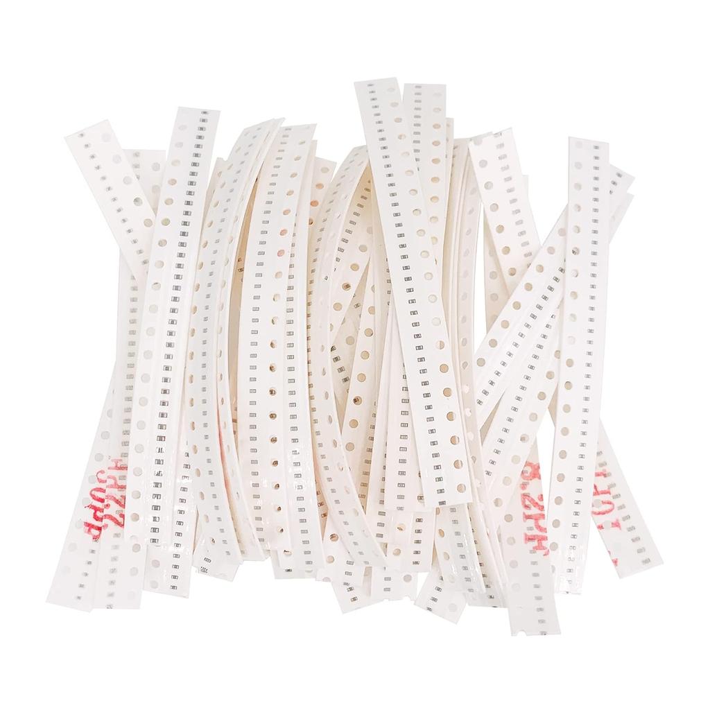 1200 PCS 30 Values 40 Each 0402 SMD Capacitor Assorted Kit 1pF-10uF Chip Ceramic Capacitor Electronic DIY Kit(1200 PCS 30 Values 0402)