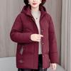 Plus Size XL-5XL Middle Age Woman Winter Coats Hooded Elegant Loose Thick Warm Embroidery Parkas Female Jacket