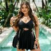 2026 European and American Split Large Size Swimsuit Women's Conservative Huludao Swimsuit Boxers New