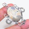 Natural Polka Dot Agate Gemstone 925 Sterling Silver Jewelry Pendant 2.17" ZS-628