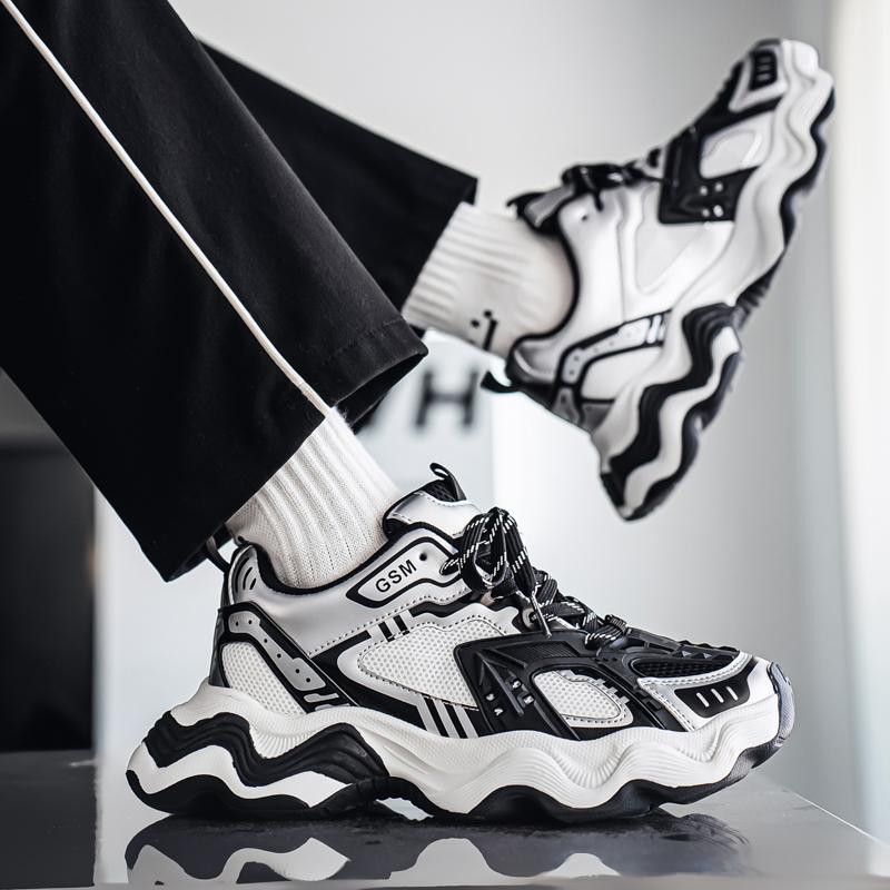 New Men's Fashion Casual Low Top Sports Shoes Students Thick Sole Comfortable Sneakers Boys Male Classic Breathable Basketball Shoes