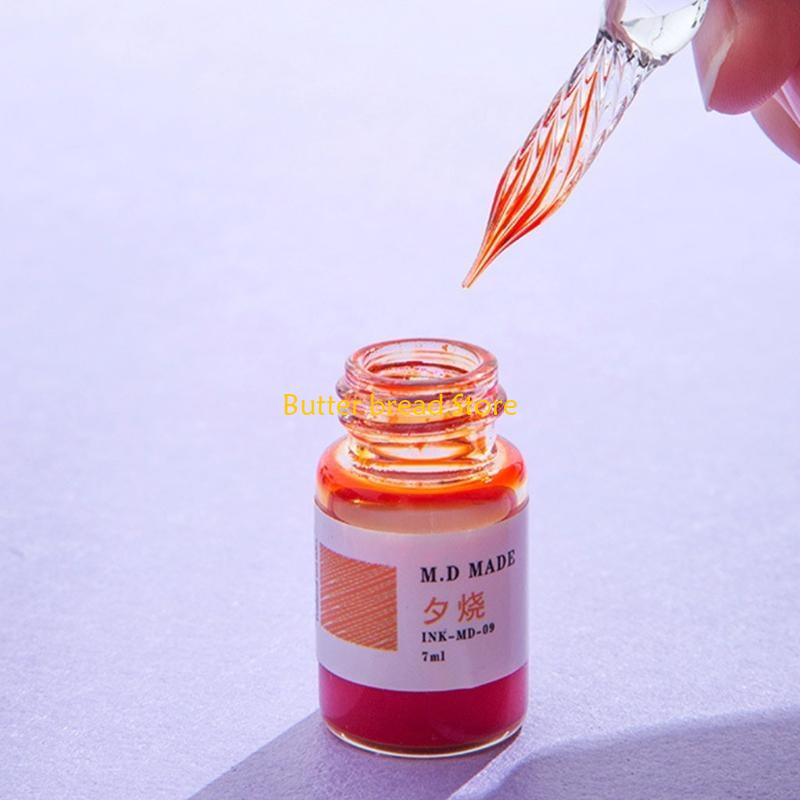 

W89C 12 Colors Pen 12 Gold Powder Glass Dip Pen Inks Fountain Pen Writing CN