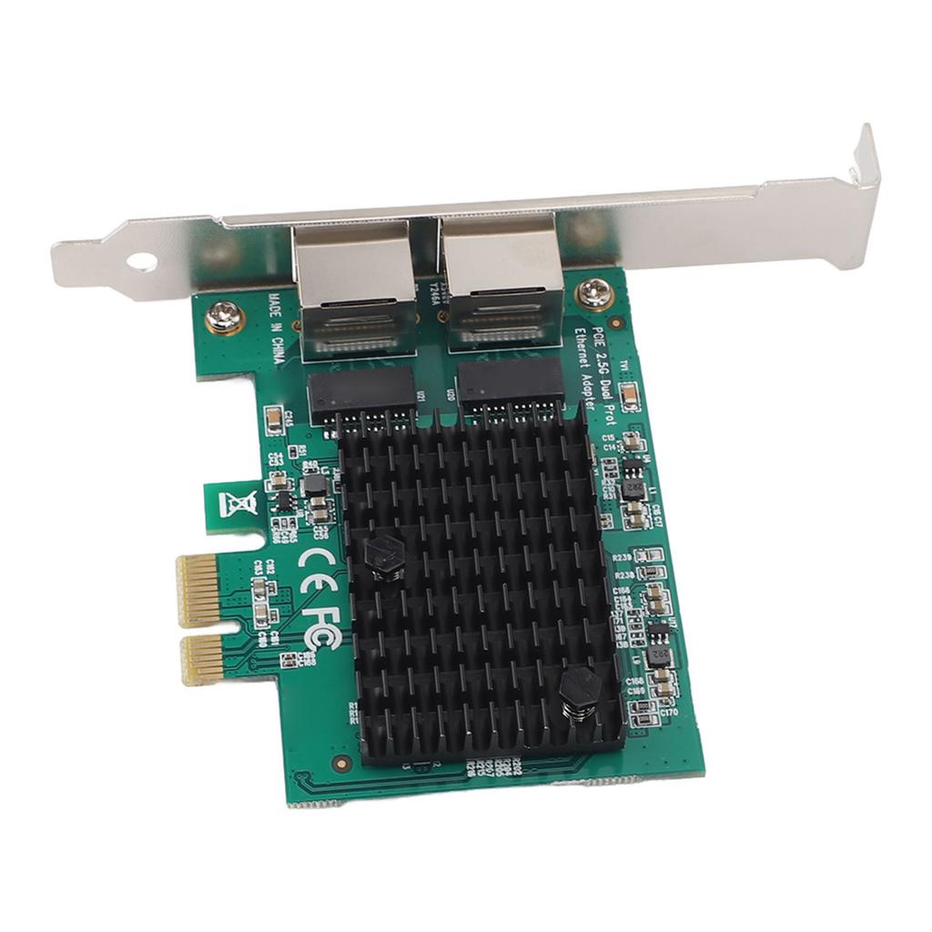 PCIe Gigabit Network Card Professional RTL8125B Dual Port 2.5G High Speed PCI Express Ethernet Adapter for Desktop PC