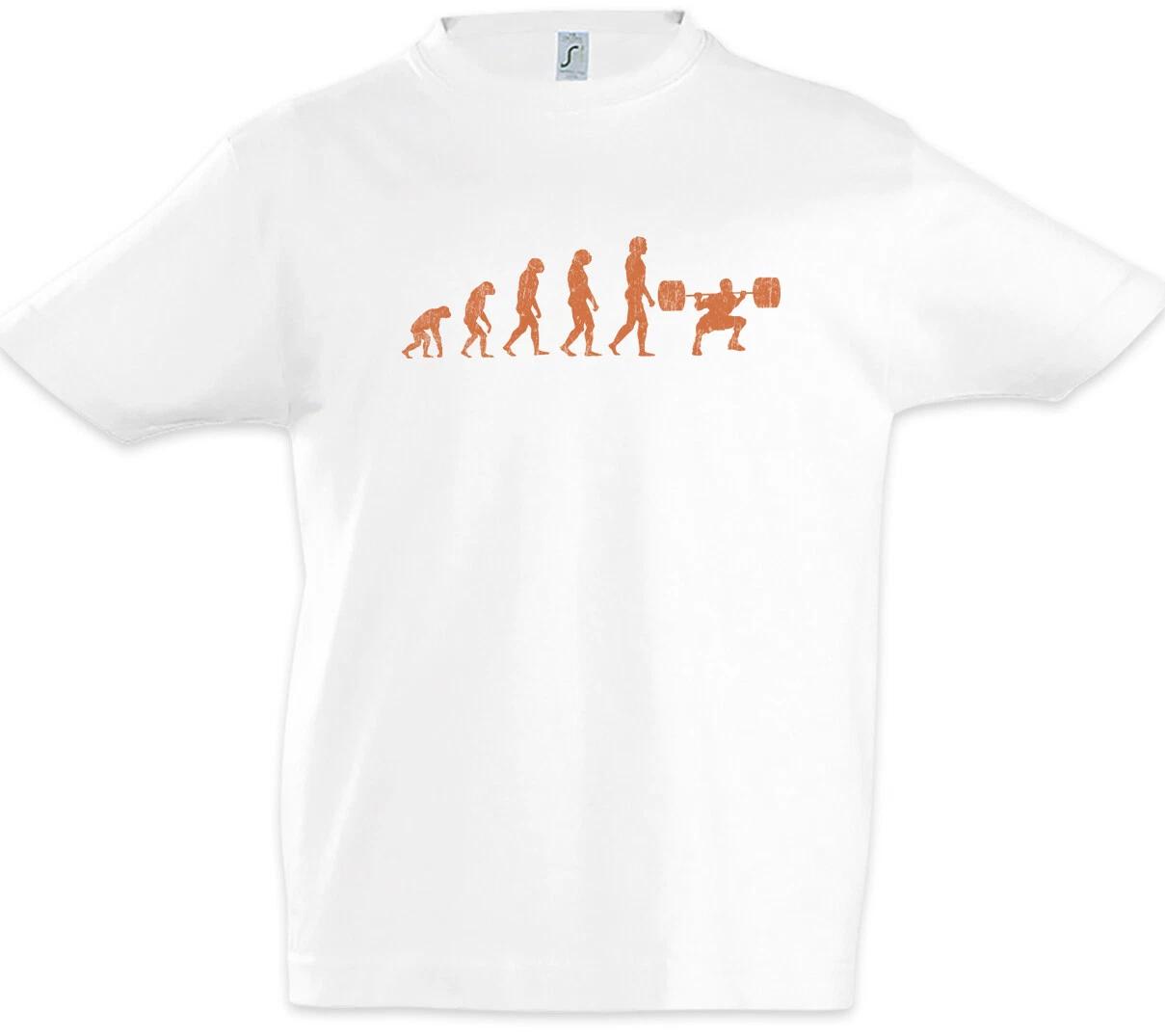 Weightlifting Evolution Boys kids boys T-Shirt Fun Pump No Pain Gain Weightlifting Pumps 100