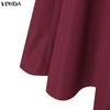 VONDA 2PCS Women Long Sleeve Hooded Tops and Sleeveless Skirts Casual Two Piece Suit Sets