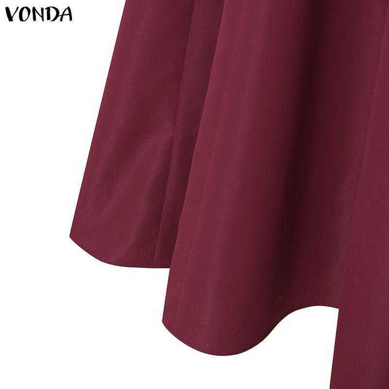 VONDA 2PCS Women Long Sleeve Hooded Tops and Sleeveless Skirts Casual Two Piece Suit Sets