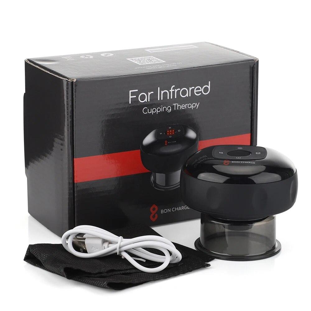 

Електричний вакуумний баночний масаж Гуа Ша Масажер на присосках Пристрій для схуднення тіла для спалювання жиру Антицелюлітний масажер 6 Gear