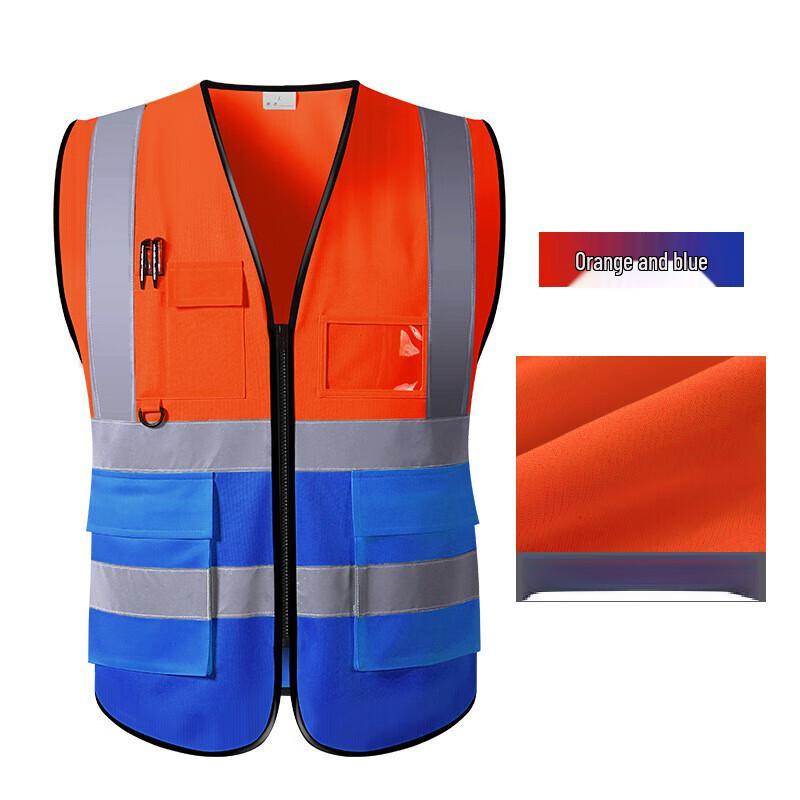 OLOMM Multi-Pocket Reflective Safety Vest