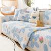 Pure Cotton Ins Style Fabric Non-Slip Sofa Cushion Four Seasons Universal Simple Sofa Cover Cover Backrest Cushion Cover Cloth