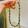 Maillard Style Natural Tiger's Eye Design Sense Gypsy Crystal Clavicle Chain Necklace