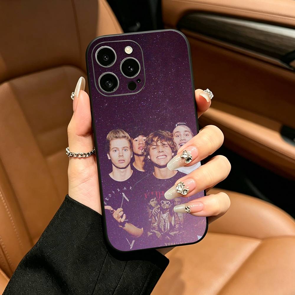 5 S-Seconds of S-Summer Band Phone Case For iPhone 12 13 14 15 16 17 Pro Max, Lightweight and Practical Soft Black Cover