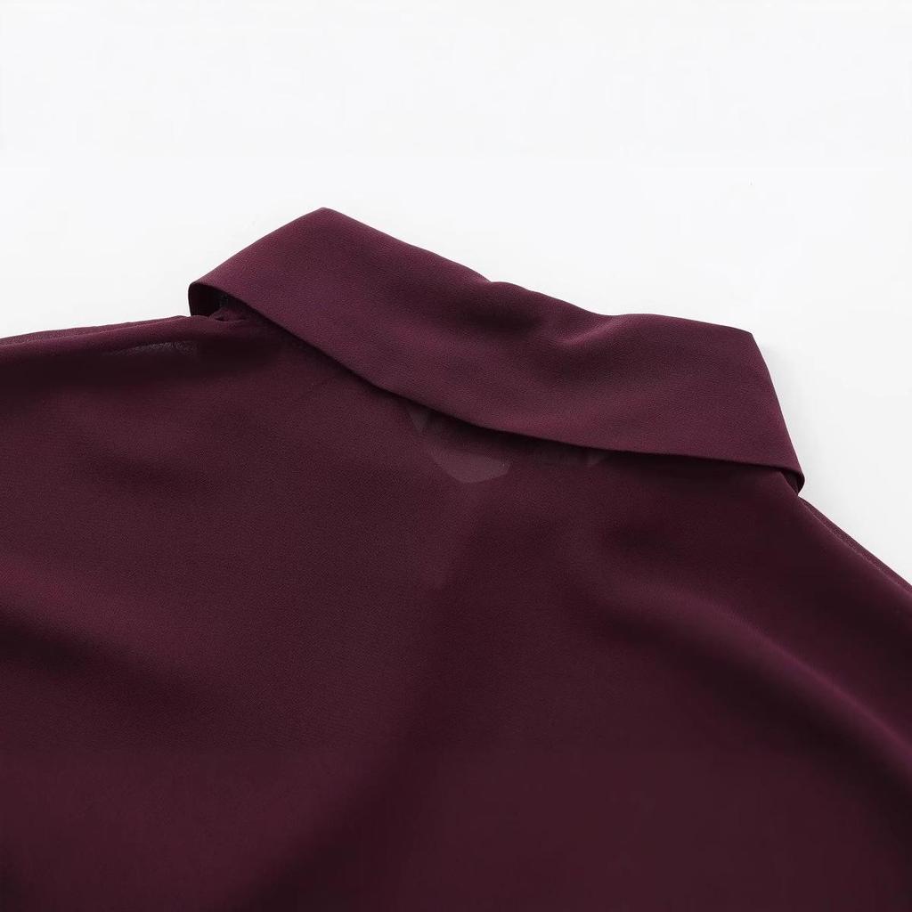 European & American Style Women's French Street Fashion Bow Long Sleeve Shirt