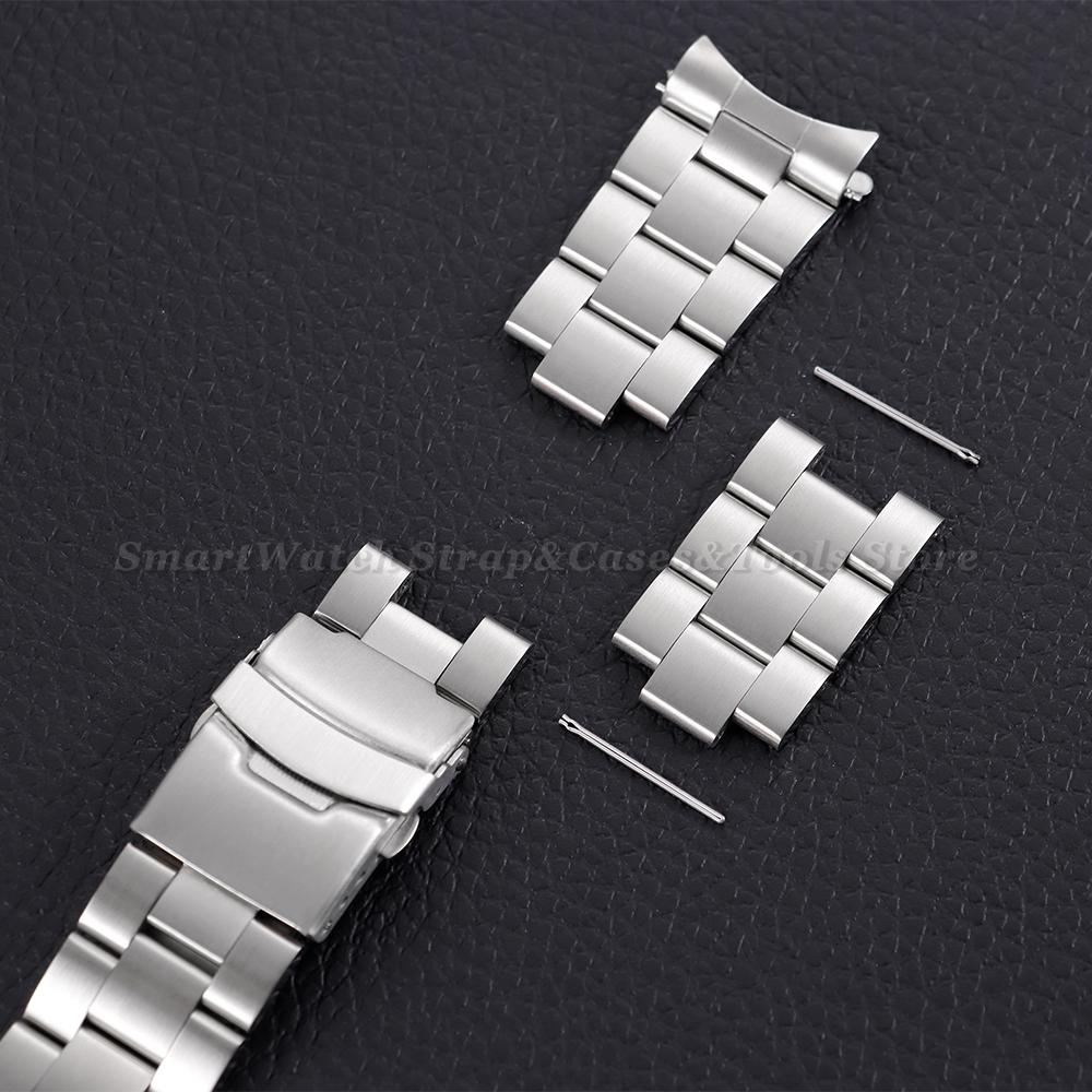 18/20/22/24mm Solid Stainless Steel Watch Bands for Seiko 5 SKX009/007 for Jubilee Curved End Metal Watch Strap Watch Bracelets