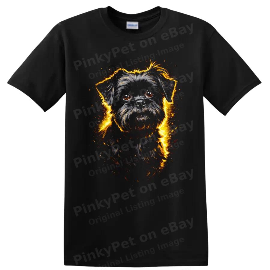 Dog Lover T Shirt Cute Black Dog Graphic Art Design Fantasy Style Tee
