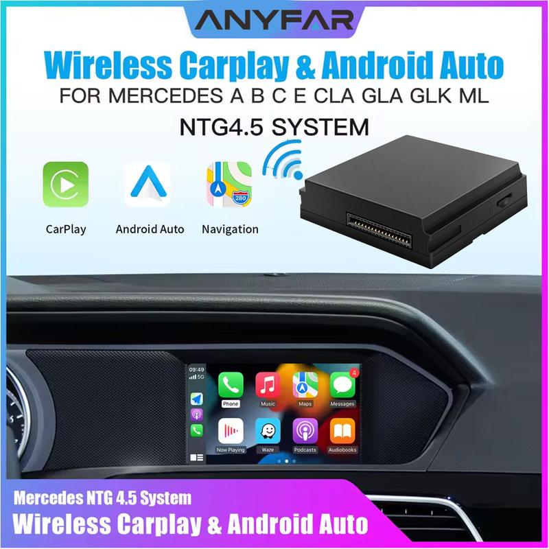 Wireless Carplay Decoder For Mercedes Benz A B C E CLA GLA GLK ML Sprinter NTG4.5 Becker Module Android Car Navigation