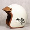 Vintage Style 3/4 Motorcycle Helmet Men Women ABS Safety With Visor CE Certified