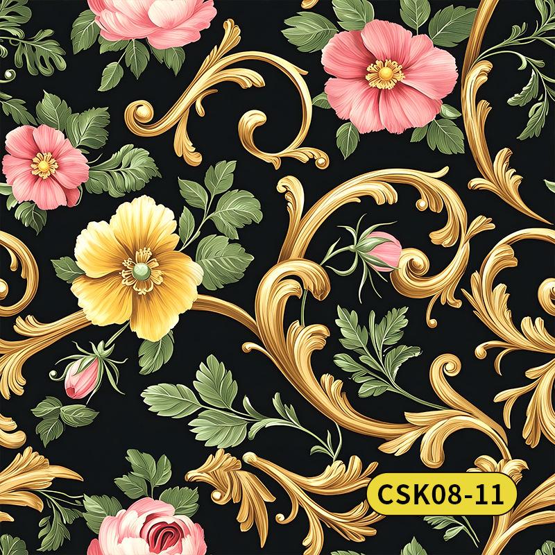 Vintage American Rose Wallpaper Bedroom Furniture Renovation Sticker Color Change Shoe Cabinet Wardrobe Door Sliding Door Transformation Wallpaper