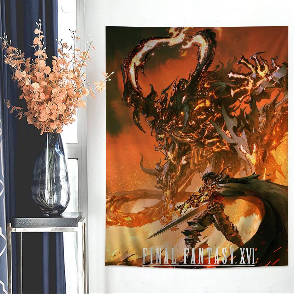 Game FFinalFFantasy Printed Large Wall Tapestry Indian Buddha Wall Decoration Witchcraft Bohemian Hippie Wall Art Decor
