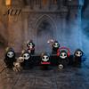 Three-dimensional Texture Statue Mini Grim Reaper Statue, 3D Printed Halloween Skull Party Ornament Figurine for Tabletop, Desk, Shelf Home