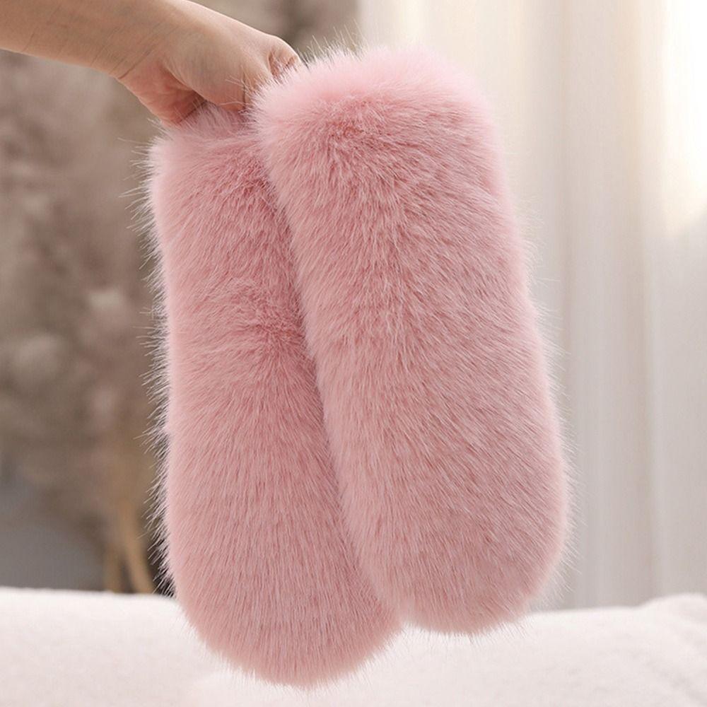 Keep Warm Plush Gloves Fleece Lining Faux Fur Mittens Cute Winter Gloves  Winter Season