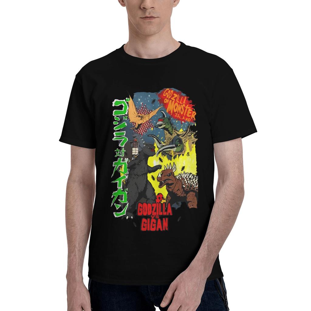 Men Cool Monster GGodzillas T Shirts Japan Monster Movie Cotton Clothes Novelty Short Sleeve Round Neck Tees TShirt