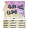 Murder Drones N and Uzi Flannel Throw Blanket  Blanket for Bedding Car Lightweight Plush Thin Quilt,