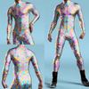 Unisex Cyber ​​Punk 3D digitální tisk Halloween Party Role Play Outfit Ženy Muži Cosplay Kostýmy Karnevalová kombinéza