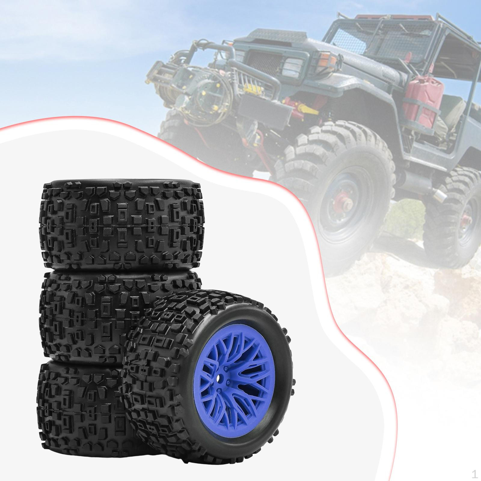 

1:18 Scale RC Car Tires High Performance Replacement Rim Crawler Wheels
