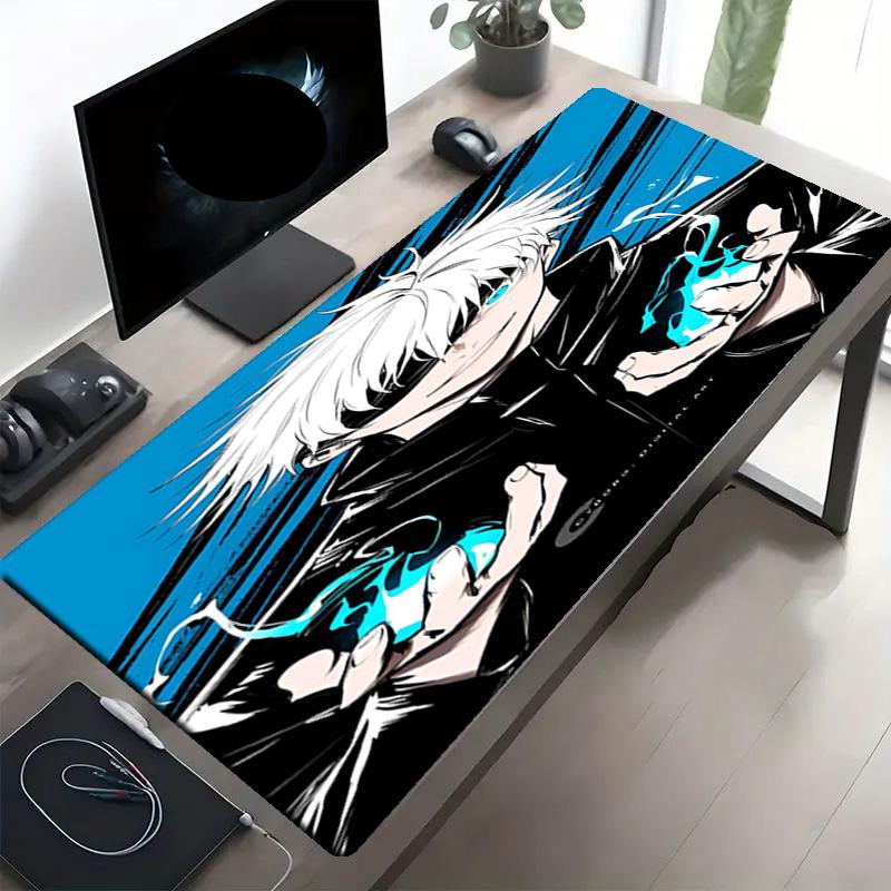 Jujutsu Kaisen Print Mouse Pad, Anti‑Slip Desktop keyboard Mat, for PC Laptop Gaming Working Daily Use, Cool Festival Surprise Gift