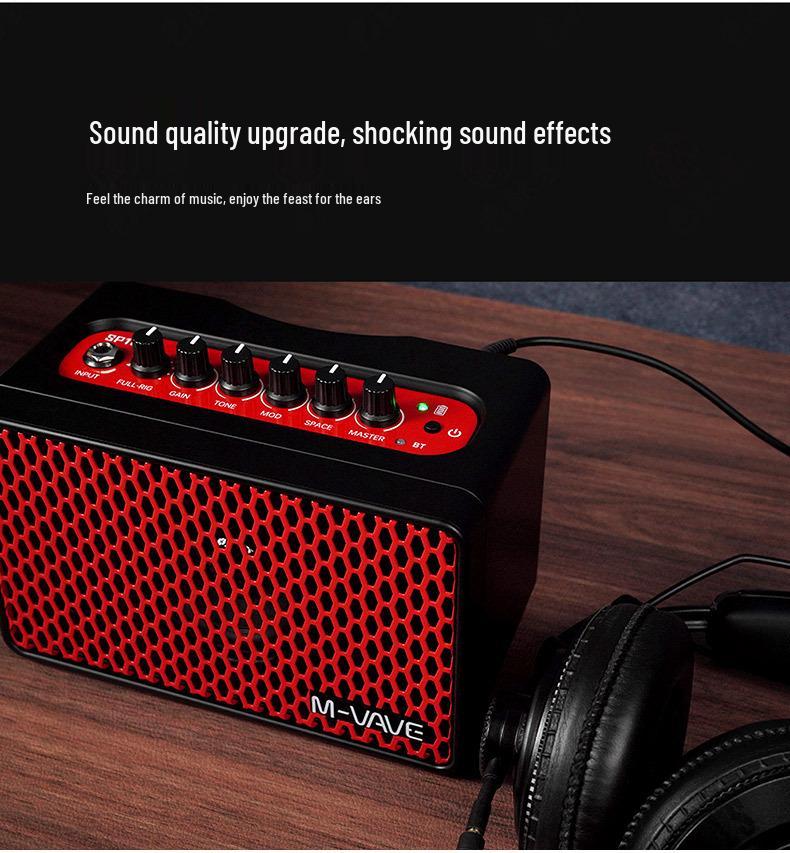 M-VAVE SP100 Bluetooth Portable Guitar Amplifier for Outdoor Performance & Recording